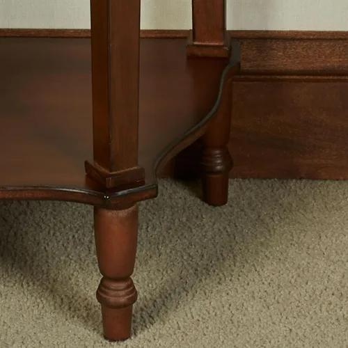 Miniatura 5 de Touch of Class Sarantino - Mesa consola de madera – Cereza natural con detalles dorados envejecidos – Muebles tradicionales decorativos Regal