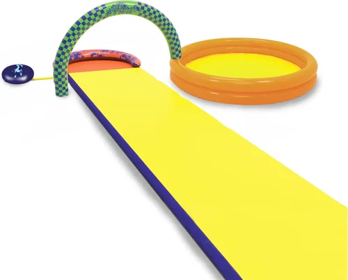 Wham-O Slip n' Slide 3 en 1 Splash Park de 16 pies con piscina infantil y aspersores - Los mejores juguetes de jardín al aire libre, juguetes de