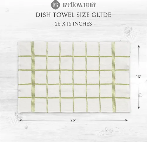 Miniatura 4 de Toallas de cocina de rizo 100% algodón, paquete de 4 unidades de 16 x 26 pulgadas, toallas de cocina súper suaves y absorbentes, perfectas para Verde
