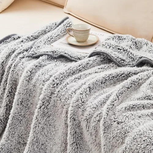 Miniatura 4 de EMME Manta de Vellón Sherpa Suave Reversible Felpa Esponjosa Grande, Ligera Cálida Decorativa Bohemia Cobertura de Manta para Sofá, Sillón, 05-Plush