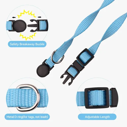 Miniatura 3 de 16 collares de cachorros para cachorros pequeños, collares de seguridad con hebilla de seguridad para cachorros, collar de parto ajustable