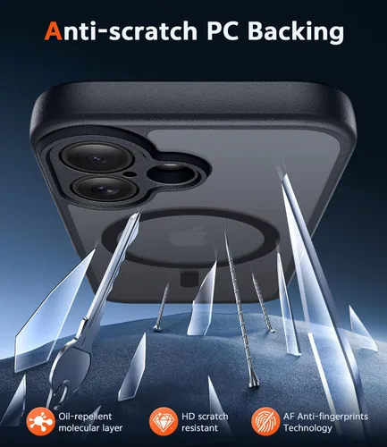 Miniatura 749 de FNTCASE Funda para iPhone 13 Pro-Max: Fundas magnéticas transparentes compatibles con Magsafe Slim anti amarillamiento protección contra caídas