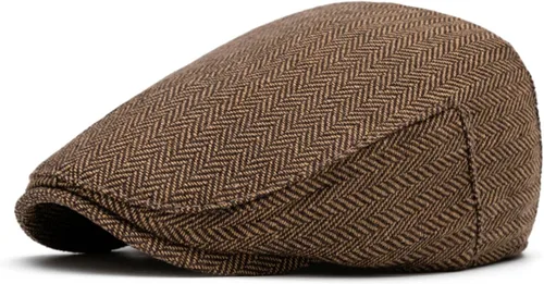 meioro Gorra plana de espiga para hombre, gorra clásica de tweed de Newsboy, gorra de mezcla de lana, gorra plana de Gatsby, gorras de hiedra