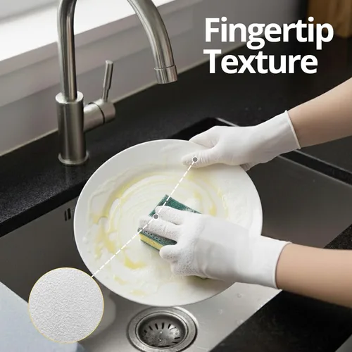 Miniatura 5 de Guantes de examen desechables de nitrilo SwiftGrip, 3 mil, XL, caja de 100, guantes de nitrilo blancos desechables sin látex para uso médico