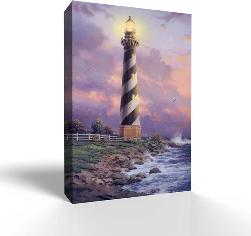 Miniatura 25 de wall26 Lienzo decorativo para pared de faro, decoración de pared del hogar, para dormitorio, sala de estar, pinturas en lienzo con marco, 16 x 24