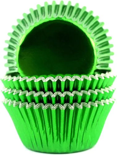 Miniatura 13 de Moldes de aluminio para cupcakes para fiesta de Halloween, tazas para hornear estándar, 100 unidades (negro)