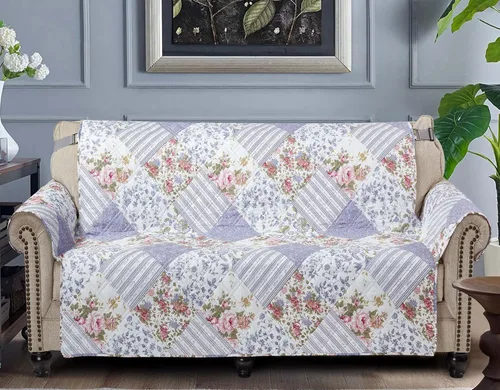 Miniatura 33 de Brilliant Sunshine Funda acolchada para silla con diseño de retazos de corazón de amor burdeos, 23 pulgadas de ancho de asiento, protector