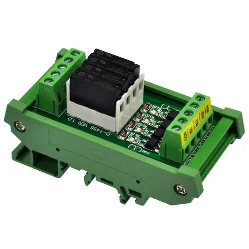 Miniatura 10 de Montaje en carril DIN AC/DC 5V 12V 24V SPST-NO 5Amp módulo de relé de potencia (CA/CC 5V, 16 canales)