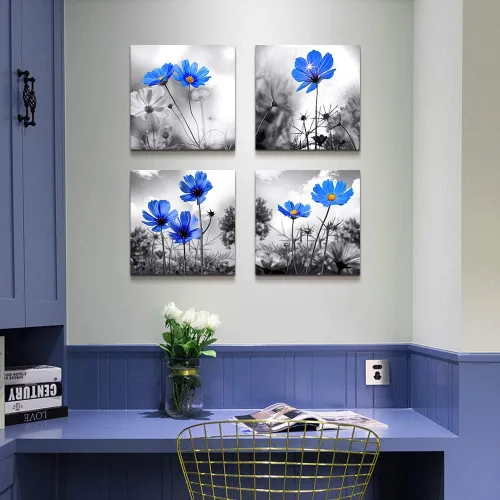 Miniatura 4 de The Simple Life - Lienzos decorativos para pared de sala, baño, cocina o dormitorio, pinturas decorativas de árboles, pájaros y flores, conjunto