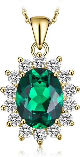 Miniatura 17 de JewelryPalace Princess Diana Kate Middleton Natural Amethyst Citrine Garnet Peridot Topaz Created Ruby Sapphire Simulated Emerald Pendant Necklace