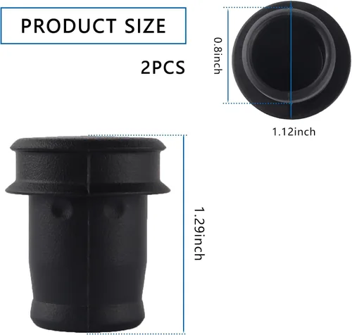 Miniatura 2 de 2 fundas para encendedor de cigarrillos de automóvil, tapa de enchufe negra impermeable y antipolvo, cubierta universal de 0.78 pulgadas, accesorios