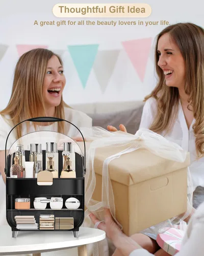 Miniatura 6 de Organizador de maquillaje para encimera, soporte para cuidado de la piel, organizador de mostrador de baño, caja de almacenamiento, vitrinas