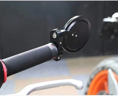 Miniatura 4 de 1 par negro CNC redondo Billet Bar lente convexa manillar extremo motocicleta espejos compatibles para 2019 Ducati Scrambler Cafe Racer