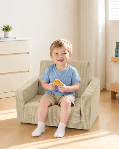 Miniatura 2 de Silla para bebés y niños, sofás blandos para bebés de 2 en 1 que se despliegan, sillas para bebés cómodas de 1 a 3 años, sofá convertible a sofá