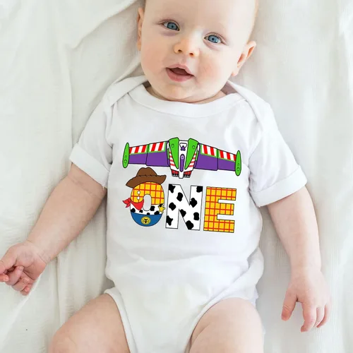 Miniatura 4 de Camiseta de primer cumpleaños de juguete, traje de fiesta para niña y niño