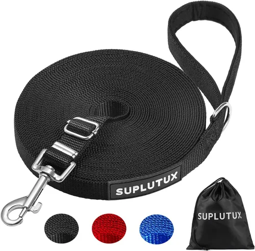 Miniatura 8 de Correa de plomo larga para entrenamiento exterior de perro de 30 pies, ajustable, correa de entrenamiento de perro para perros grandes, medianos
