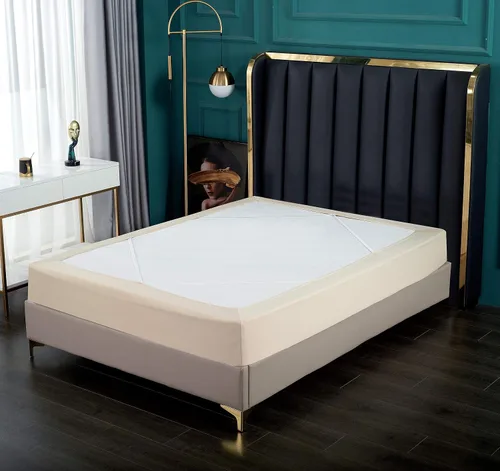 Miniatura 5 de Elegant Comfort Funda de somier, cómoda y elástica en 4 direcciones, alternativa de punto para falda de cama, ultrasuave, sin arrugas, individual