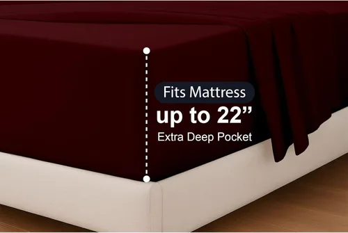 Miniatura 2 de Cottingon Juego de sábanas de 4 piezas extra profundas de 100 % algodón, ropa de cama suave y de lujo que se adapta a bolsillos extra profundos