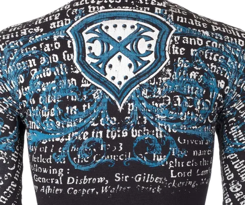 Miniatura 7 de Xtreme Couture by Affliction - Camisa térmica para hombre, color negro, Negro