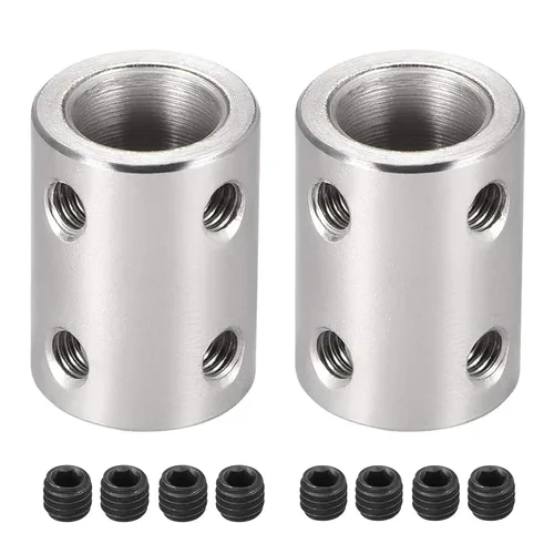 Miniatura 4 de TA-VIGOR Tornillo de acoplamiento de eje de 0.197 in a 0.197 in, D14 mm x L22 mm de diámetro de acero inoxidable rígido acoplador de eje conector