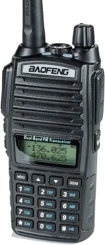 Radio de banda dual de alta potencia BaoFeng, Negro estándar