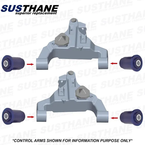 Miniatura 3 de AUTOACER - Kit completo de bujes de brazo de control superior e inferior delantero 8 piezas en poliuretano de alta calidad (PU) para QX56, QX80