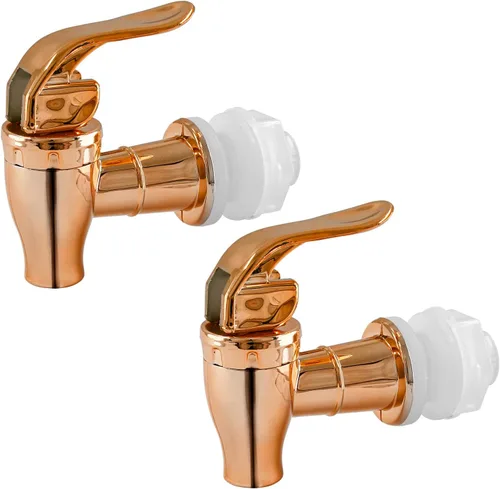 Biaungdo 2 piezas de espita de repuesto para dispensador de bebidas, dispensador de bebidas de color oro rosa, grifo de repuesto para dispensador de