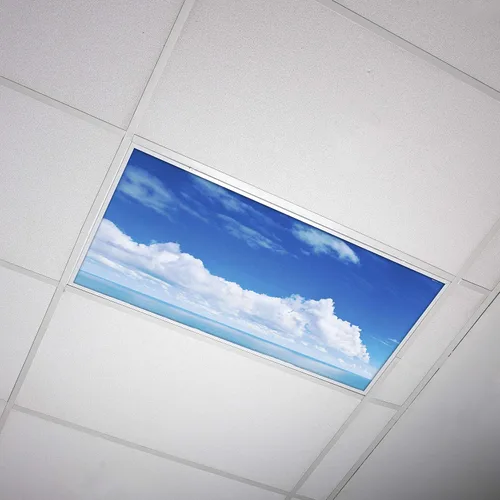 Miniatura 19 de Cubierta de luz fluorescente para luces de techo de aula, nubes rosadas, inserto de película retroiluminada de alta calidad 2 x 4