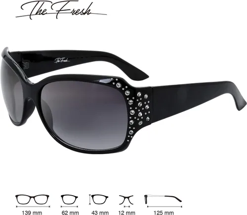 Miniatura 3 de The Fresh Gafas de sol clásicas de moda con diamantes de imitación de moda con caja de regalo