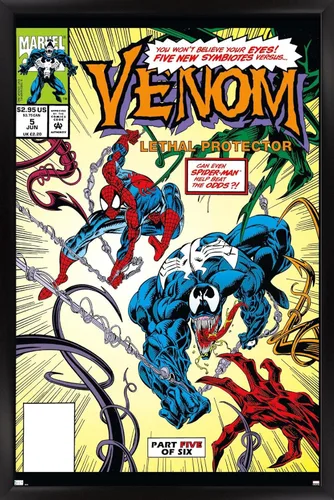 Miniatura 6 de Marvel Comics - Póster de pared Venom: Lethal Protector #5, 22.4 pulgadas de largo x 14.7 pulgadas de ancho, versión premium sin marco