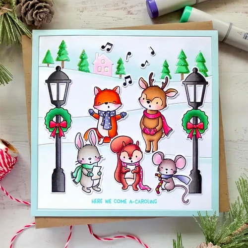 Miniatura 5 de FA La La La - Juego de sellos y troqueles de silicona transparente para hacer tarjetas, plantillas de corte para álbumes de recortes, álbum