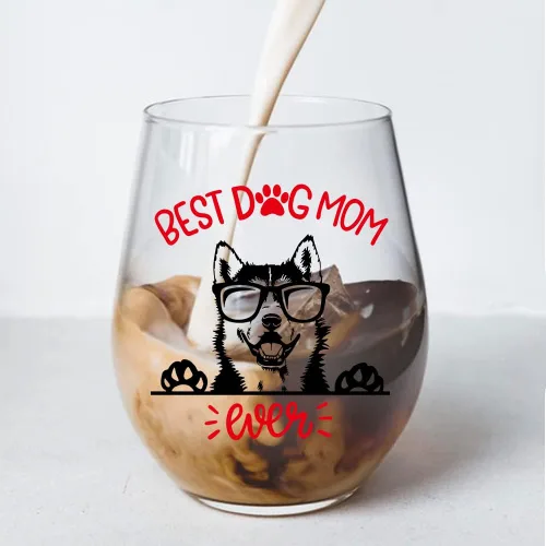 Miniatura 3 de Perfectin - Vaso de vino con texto en caja de regalo, con temática de perro, regalo para amantes de los perros