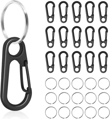 Miniatura 9 de Small Carabiner Clip Metal Spring Snap Hooks Mini Paracord Hanging Clips for Camera Strap, Flashlight, Key Chain