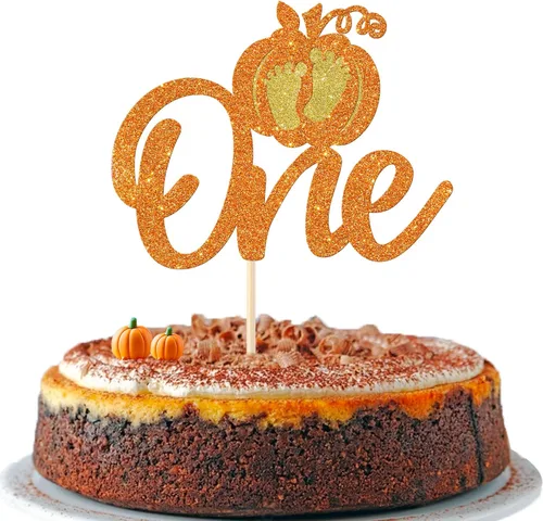 Miniatura 21 de Rsstarxi Paquete de 36 adornos para cupcakes de calabaza pequeña, revelación de género, baby shower, fiesta, decoración de tartas, calabaza