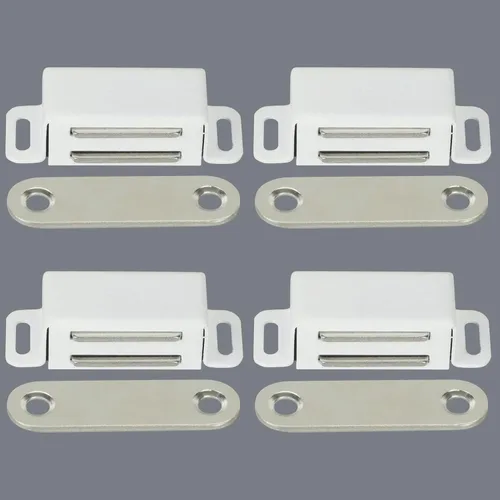 Miniatura 16 de Alise Cat005G-4P - Cerradura magnética para gabinete, cierre de puerta con fuerte magnético para gabinetes, puertas de armario doradas, cerraduras