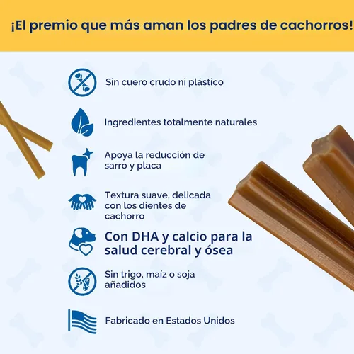 Miniatura 6 de N-Bone Palitos de dentición para cachorros, sabor a mantequilla de maní, bolsa de 3.74 onzas