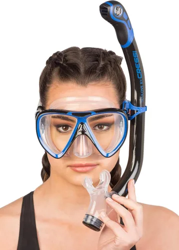 Miniatura 4 de Cressi - Juego de snorkel para adulto en silicona cómoda y pura, máscara y snorkel semiseco Ikarus & Orion