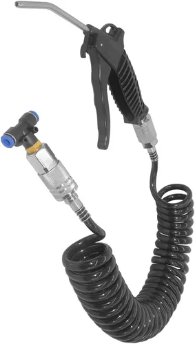 Miniatura 2 de Kit de Pistola Sopladora de Aire Beduan con Manguera Neumática de PU de 16 pies de Largo, Pistola Sopladora de Aire de Servicio Pesado