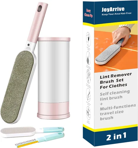 Miniatura 3 de 2 cepillos de pelusa para ropa, removedor de pelo de perros y gatos para ropa sucia, removedor de pelusa autolimpiante para cama, sofá, abrigo