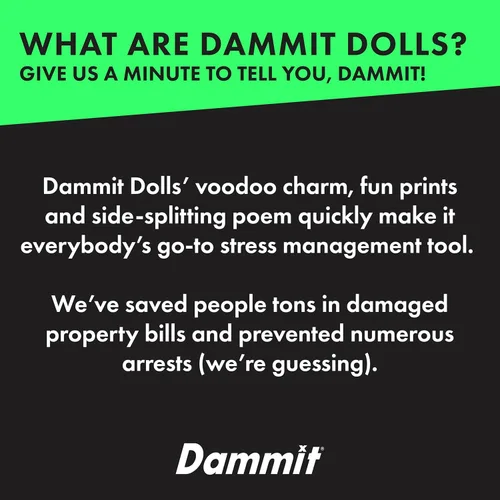 Miniatura 4 de Dammit Doll XL - Divertido regalo de broma para aliviar el estrés, color aleatorio, para aliviar la ira y la frustración, elefante blanco o muñeca