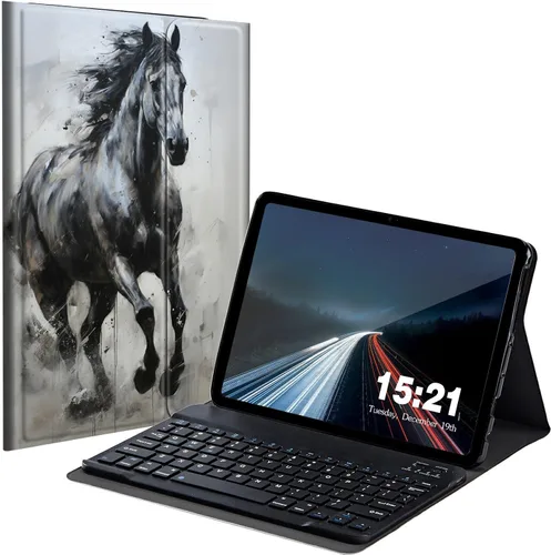 Miniatura 10 de Funda de teclado para Samsung Galaxy Tab S6 Lite 2022/2020, Galaxy Tab S6 Lite SM-P610/P613/P615/P619 con teclado Bluetooth inalámbrico desmontable