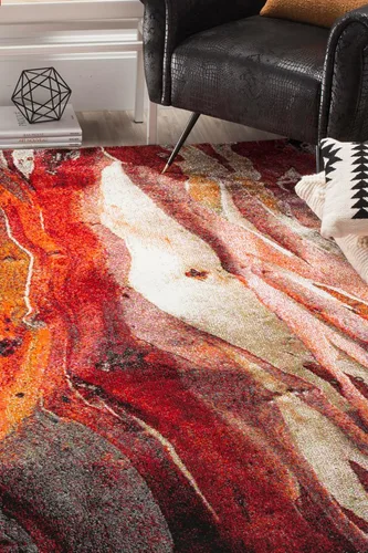 Miniatura 14 de SAFAVIEH Colección Glacier GLA126Q - Alfombra moderna de estilo abstracto, no desprende pelusa, para sala de estar, comedor, dormitorio, recibidor