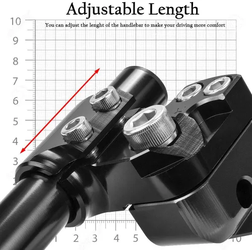 Miniatura 3 de FATExpress Manillar ajustable de aluminio CNC para motocicleta, clip de montaje para Kawasaki Ninja 650R ER-6F ER6F 2006 2007 2008 2009 2010 2011