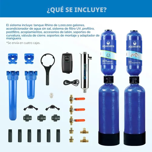 Miniatura 6 de Aquasana Sistema de Filtro de Agua para Toda la Casa 1,000,000 Galones Alternativa de Suavizante Sin Sal UV, Carbón y KDF Combate hasta