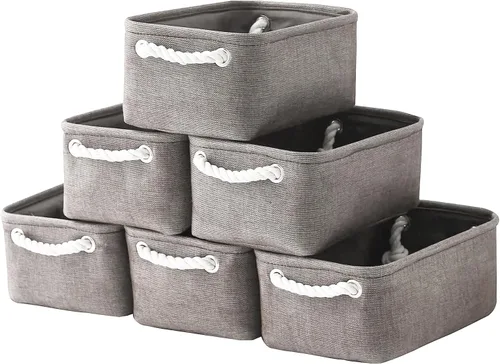 Miniatura 71 de TheWarmHome Contenedores de almacenamiento para estantes, tamaño mediano, 3 unidades, 13.8 pulgadas de largo x 9.8 pulgadas de ancho x 6.7 pulgadas