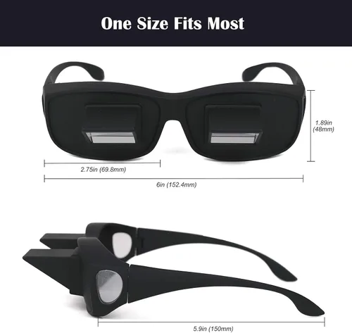 Miniatura 4 de Flammi Lazy Glasses - Gafas de Prisma Horizontales para Leer/Ver la Televisión Acostado