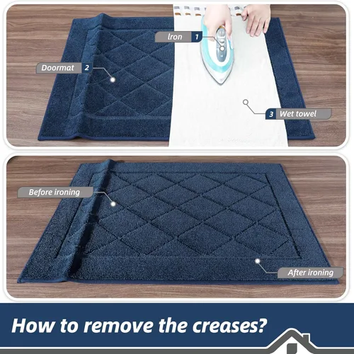 Miniatura 9 de BEQHAUSE Tapete para puerta de 20 x 32 pulgadas, tapete antideslizante para puerta, lavable, tapete para puerta de perro, resistente a las manchas