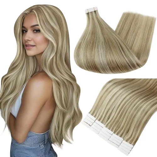 Miniatura 23 de Full Shine - Extensiones de cabello con cinta adhesiva de 18 pulgadas, extensiones de cabello Remy de 1.76 oz, extensiones de cabello lacio