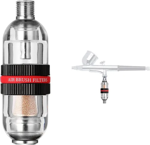 Mini filtro de aire para aerógrafo trampa de agua de humedad, 1/8 de pulgada con hilos BSP, separador de agua y aceite para modelos Gundam, pintura,