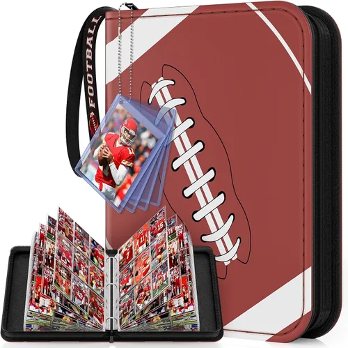 Mlikero - Carpeta de 720 bolsillos para tarjetas de fútbol, álbum de tarjetas deportivas con diseño de exhibición de tarjetas, álbumes de tarjetas